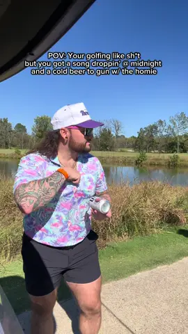 Nothin’ a cold beer and a new BANGER can’t fix 🤝🏻 #JasonCross #SameOl #Golf #Beer #fyp 