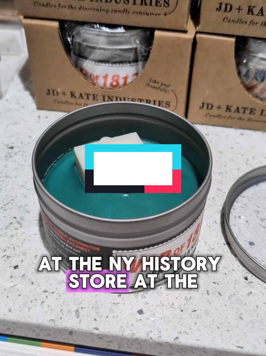 Get a whiff of this—this War of 1812 candle in our shop features a miniature wax pre-1814 White House that lets you recreate its burning by the British Army. Light up and make history come alive🔥  Candle by @jdandkateindustries