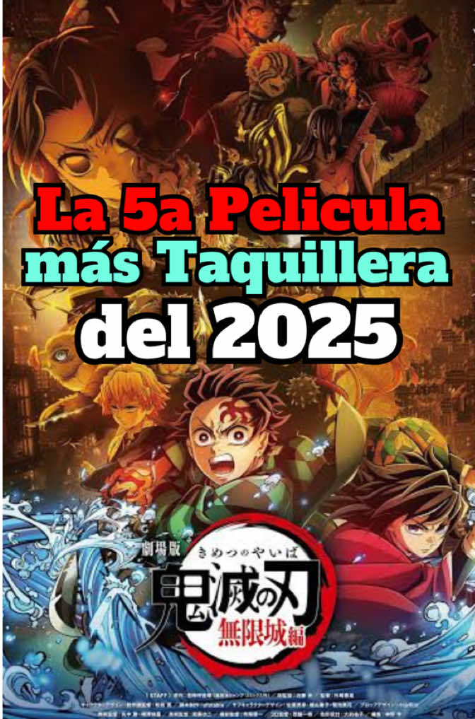 ¡Demon Slayer es la 5a Película más Taquillera de 2025! #anime #demonslayer #kimetsunoyaiba #manga 