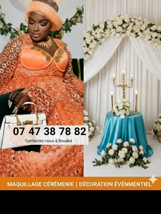 💄 Besoin d’une maquilleuse ou décoratrice pro ? Elle s’occupe de tout 😍 Mariage, baptême, anniversaire… tout devient magique ✨ 📍Disponible pour vos événements@BijouLaReine💄🖌️  #maliensenfrance #maliensenenitalie #bouake #cotedivoire🇨🇮225 #MaliensEnEspagne 
