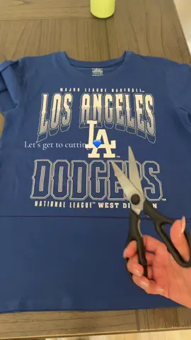 Best $4 I’ve ever spend  #dodgers #cuttingtshirts #diytshirt #targetsales #kidssize 