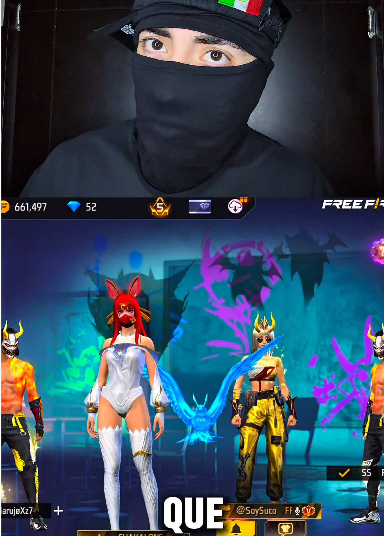 SUCO ME ENSEÑA A CONVERTIRME EN MUJER EN FREE FIRE. 👹 #freefire #garena #garenafreefire 