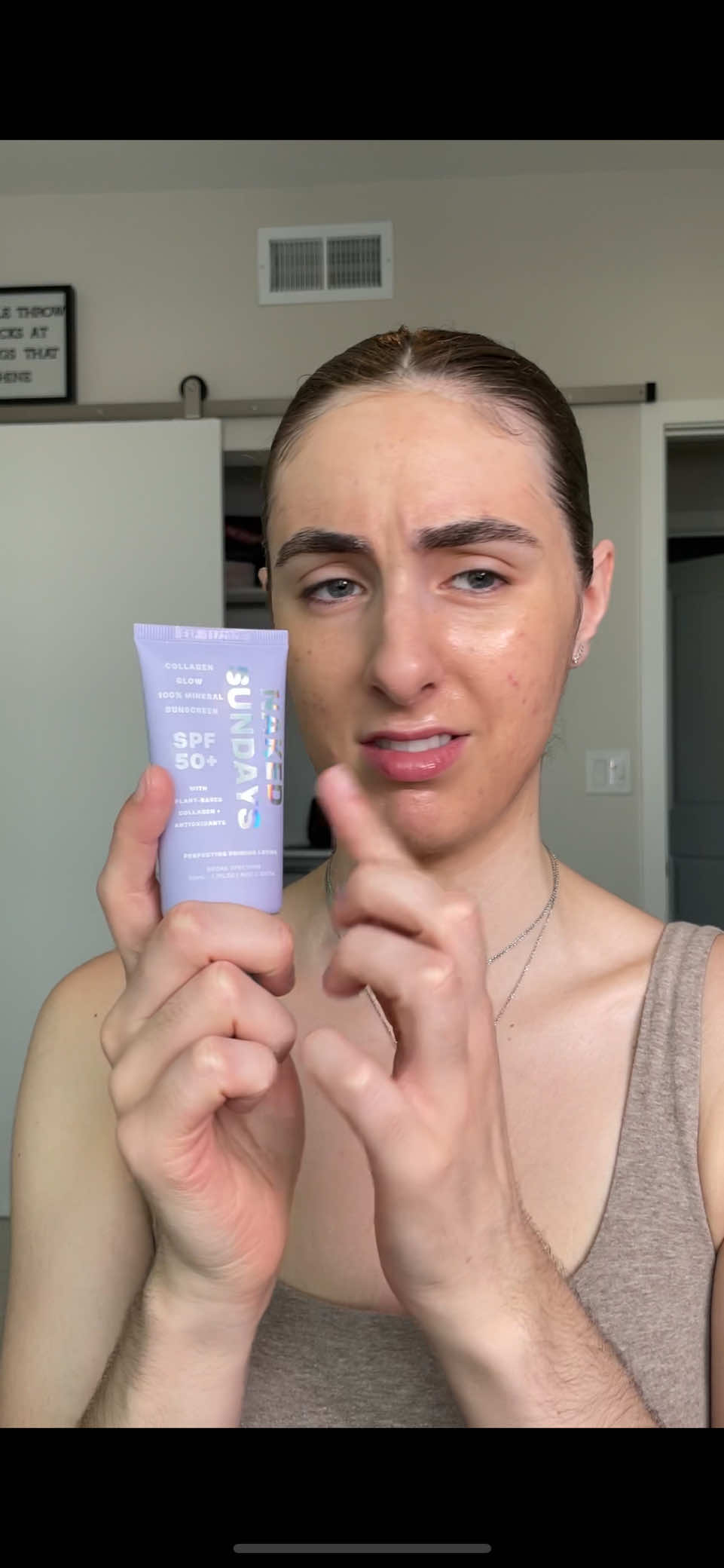 Oompa city 😭 why is finding a tinted mineral sunscreen SO difficult for literally everyone and why are they ALL orange????? #tintedsunscreen #tintedspf #fairskin #pale #nakedsundays 