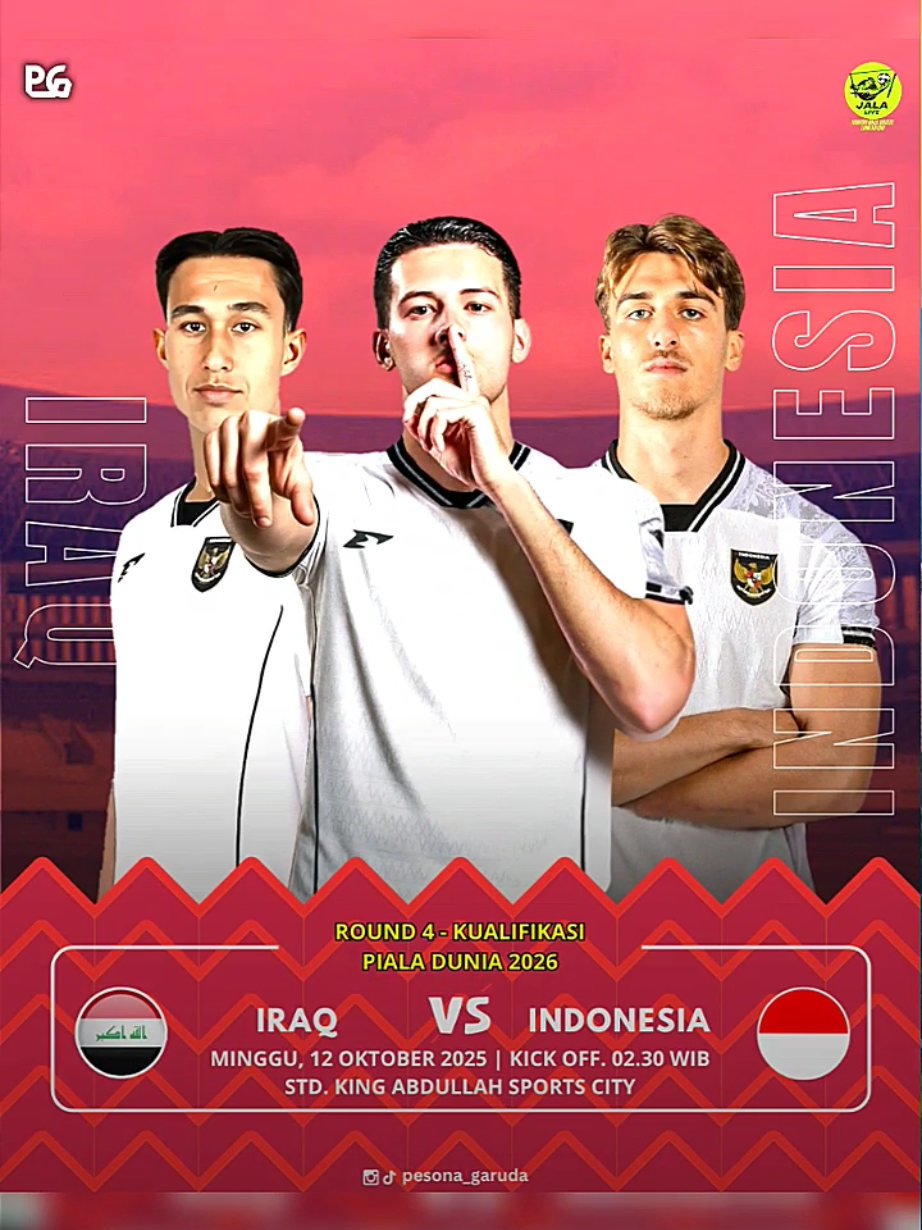 Tuntaskan Garuda‼️Prediksi Skor Gais, Indonesia vs Iraq 🇮🇩🔥🇮🇶 Cek link di bio untuk nonton livestreaming Indonesia vs Iraq, atau bisa kunjungi @Official Jalalive  - - - - - #nextmatch #matchday #timnasday #garudaindonesia #timnasindonesia #iraq #kualifikasipialadunia2026 #fyp #pesonagaruda 