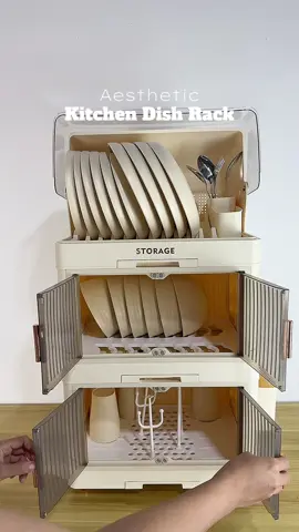 Sobrang ganda nitong Kitchen Dish Rack Organizer na nabili ko napaka aesthetic at highquality na iwas kalawang pa! 😍✅ #dishdrainer #dishrackcabinet #foldabledishrack #plasticdishrack #kitchenfinds 