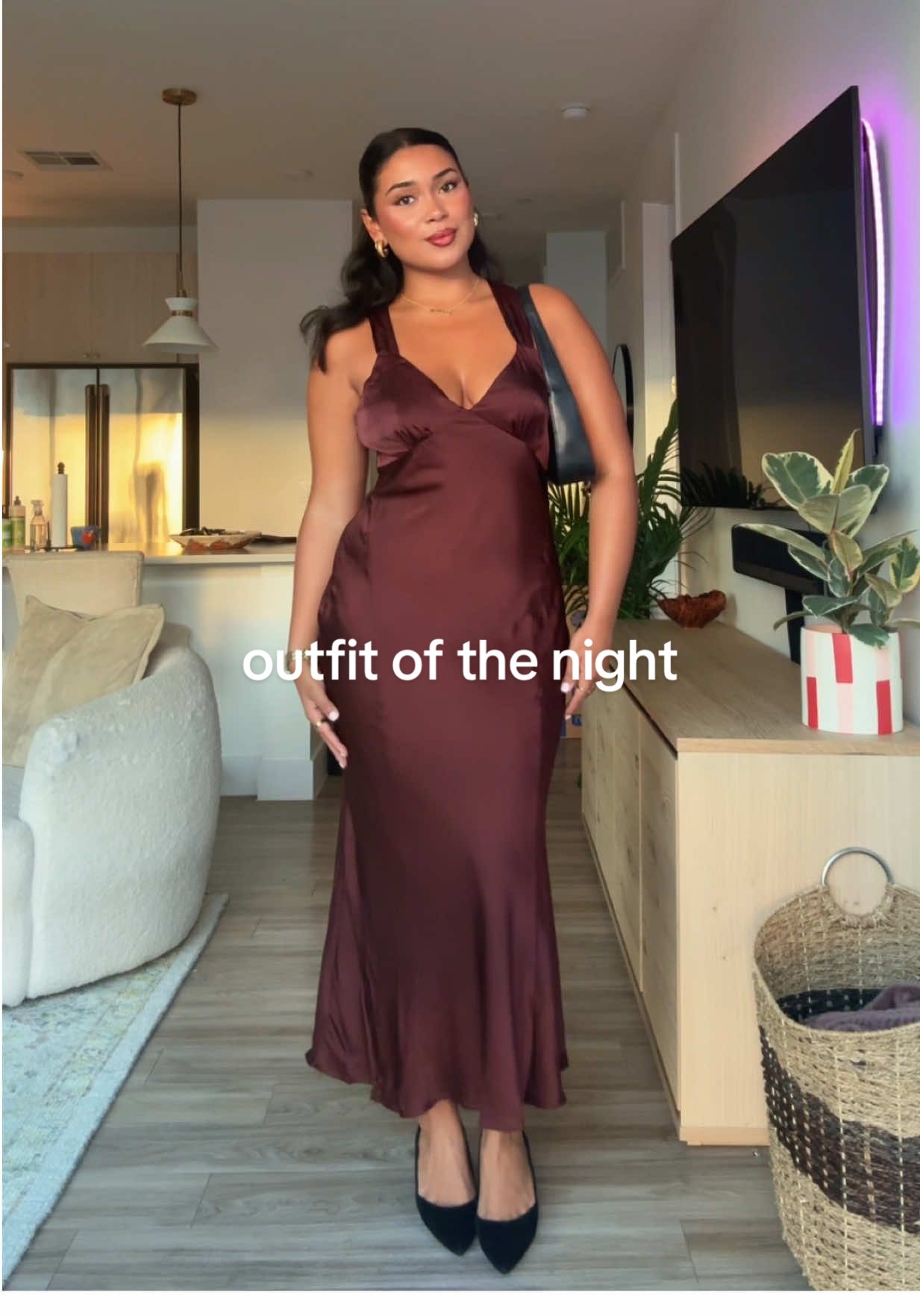 favorite color to wear in the fall♥️ outfit of the night #ootn #falldress 