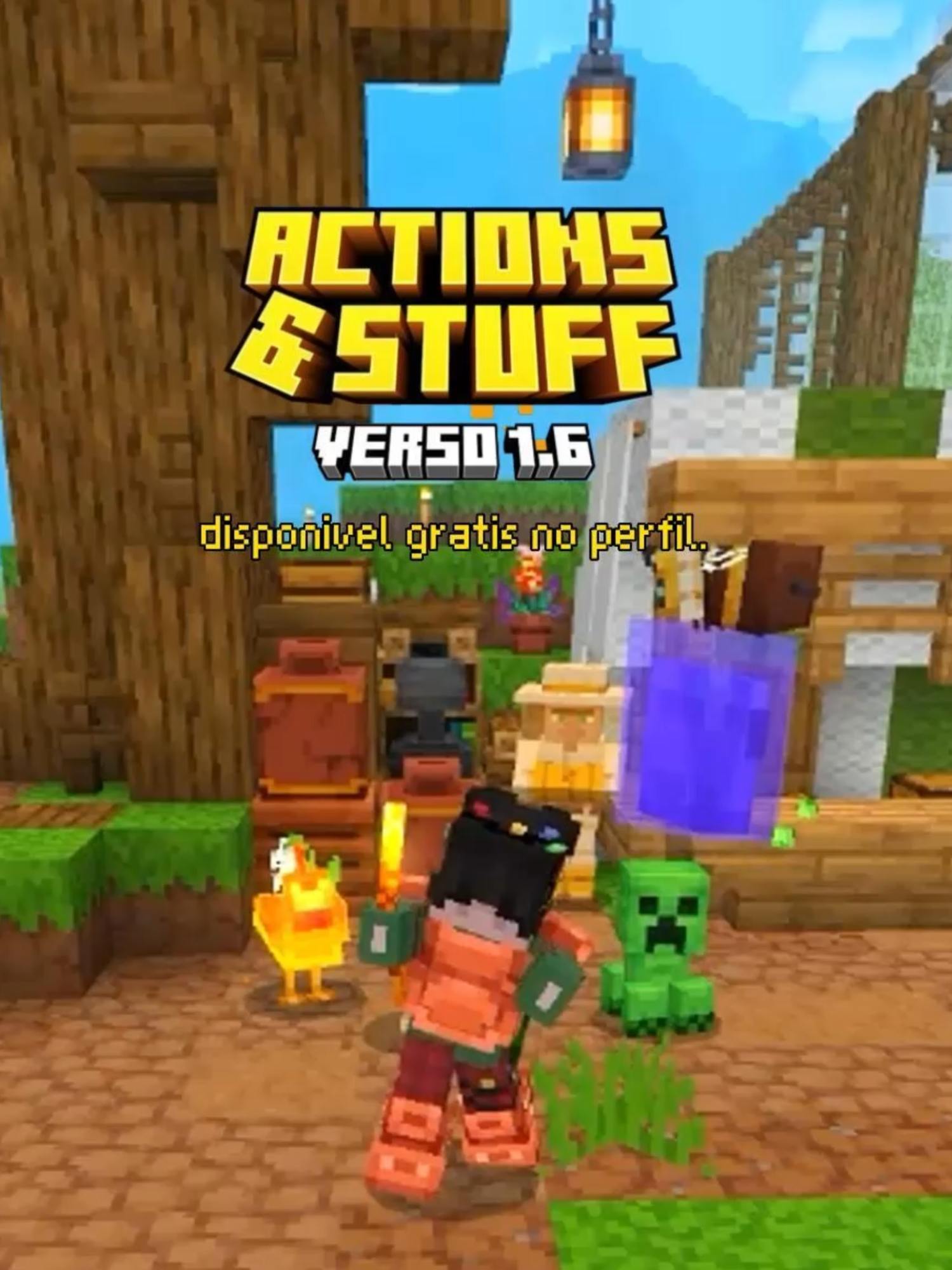 NOVAS TAGS NA ACTION 1.6 - DISPONIVEL NO PERFIL. #Minecraft #textura #bedrock #actionandstuff