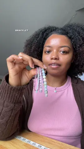 The last stack is my favorite!🍬 #braceletstacks #aquamarine #gemstones #crystalbracelets #smokyquartz 