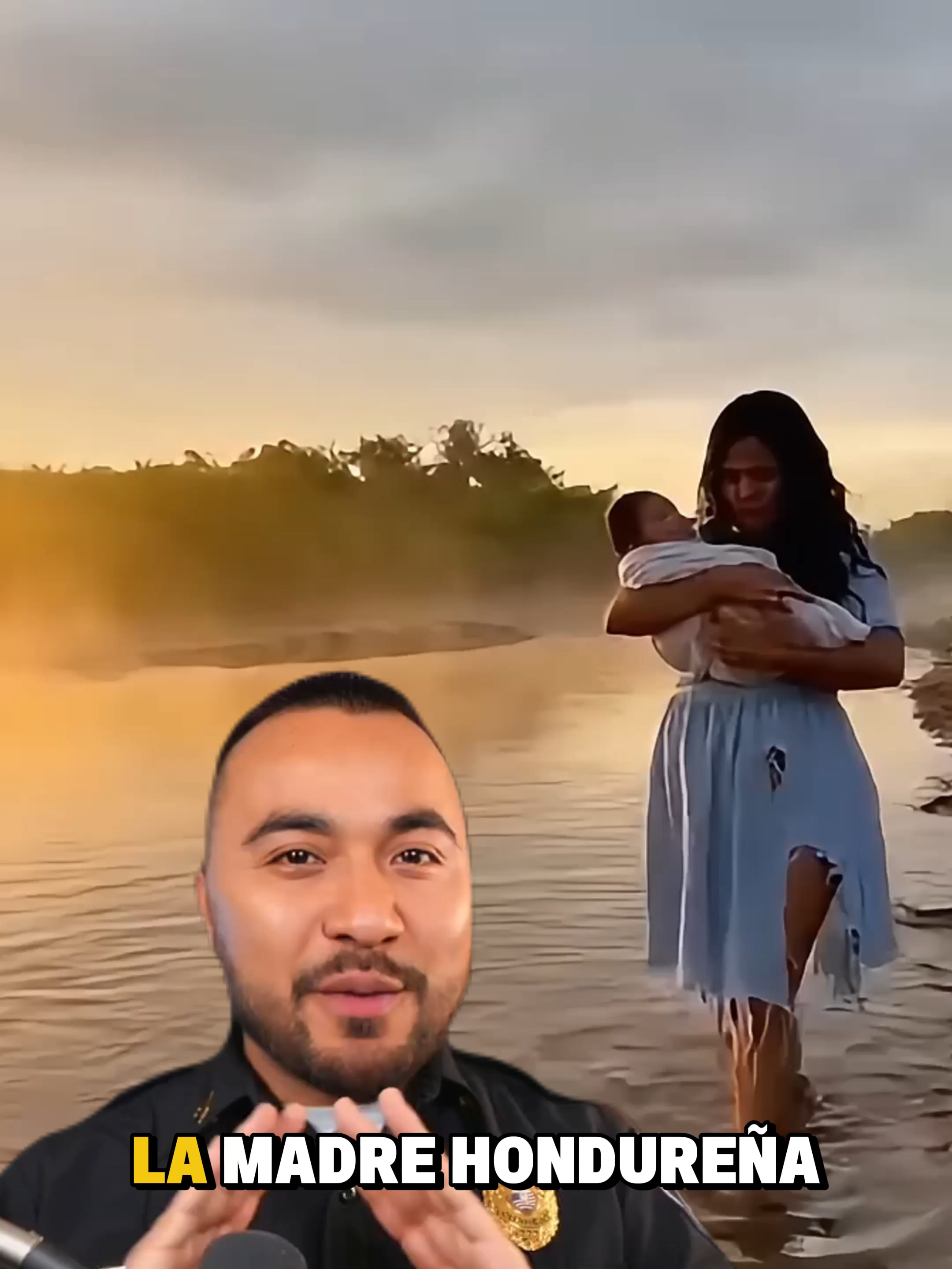 ¡Milagro en el Río Bravo: Madre camina sobre el agua con su bebé! #breakingnews #news #inmigrantes #unitedstates #latinosenusa #historiasreales