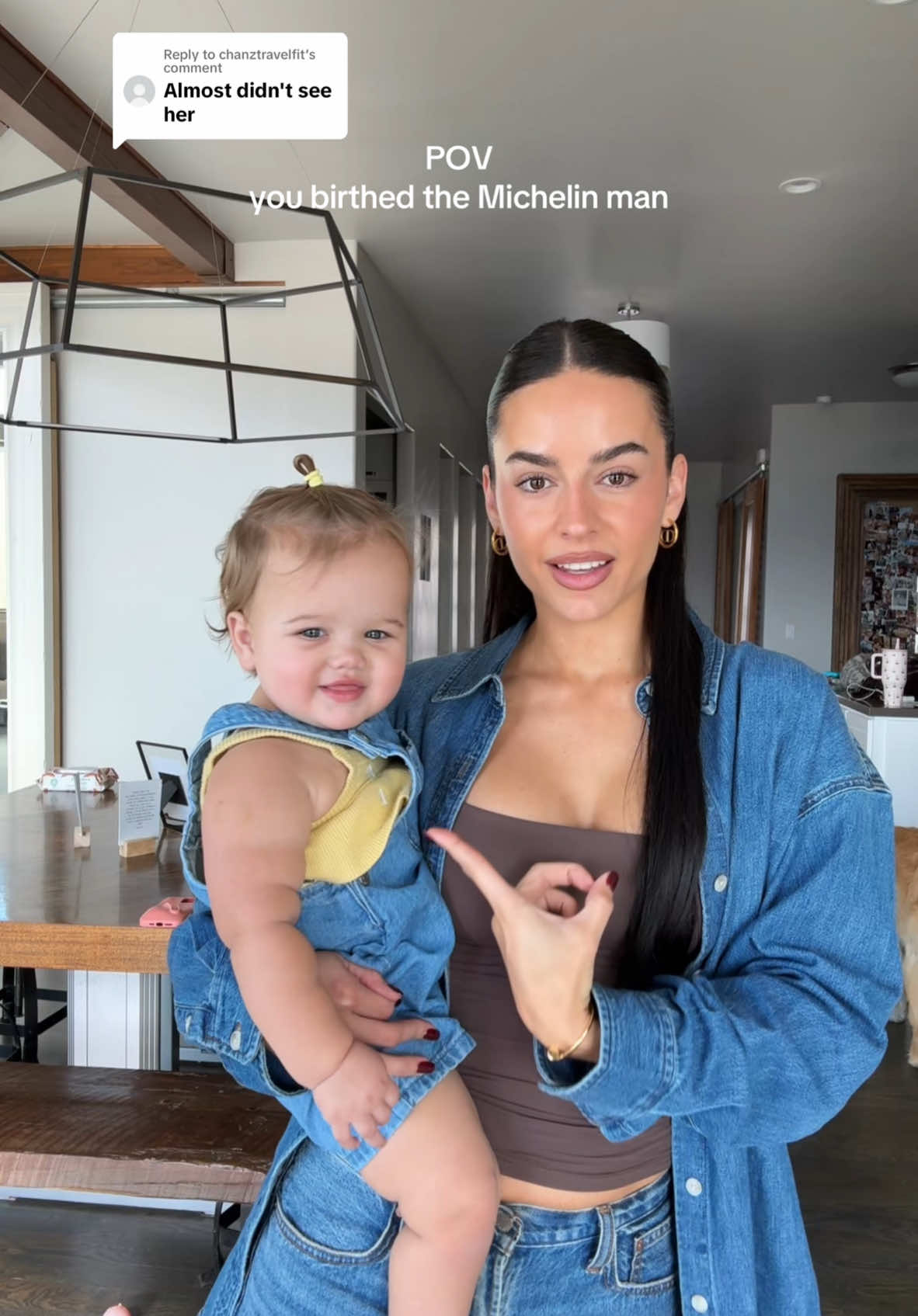 Replying to @chanztravelfit anyone else have a 98th percentile baby? Lol her rolls are my favorite thing in the world and they’re starting to slowly disappear 😭 #baby #babygirl #babysoftiktok #chunky #chunkybaby #mom #firsttimemom #girlmom 