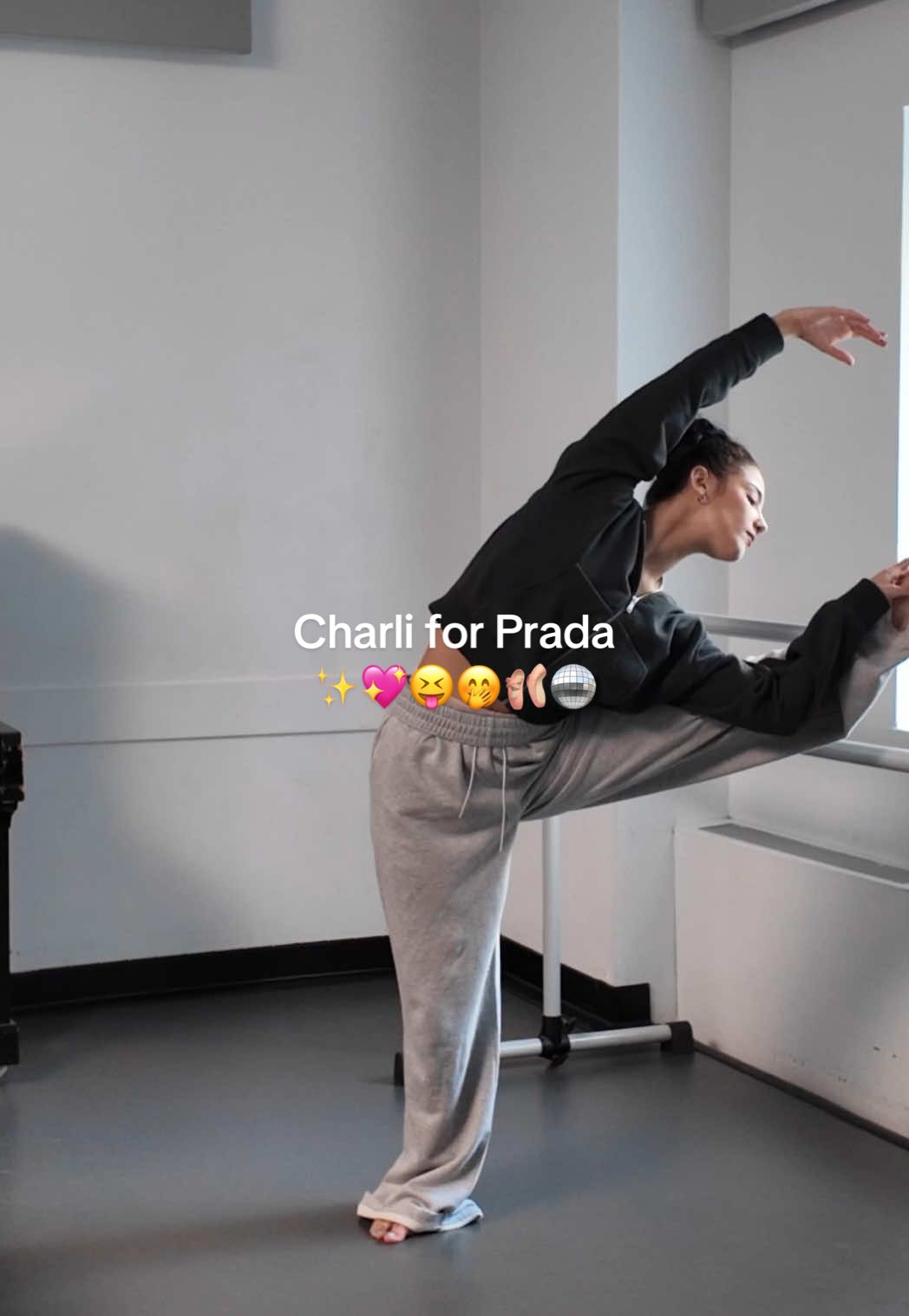 BTS with @charli d’amelio for Prada 💖✨ more to come…