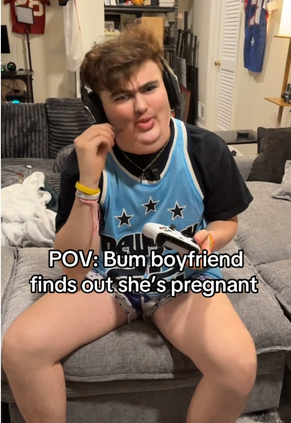 ofc he wants back in 😂 #satire #fyp #pregnancy  #boyfriends #son 