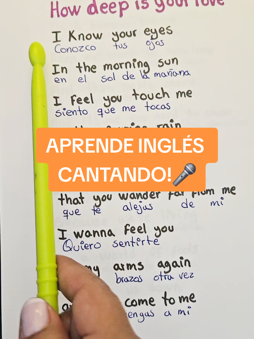 Aprende ingles cantando.  #inglesfacil #inglesfluido #musica #learnenglish #AprendeEnTikTok 