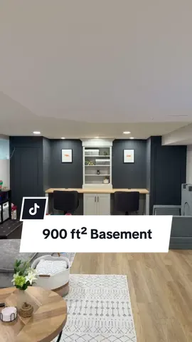 900 ft² of Extra Living Space! 😍 #finishedbasement #fyp #interiordesign 