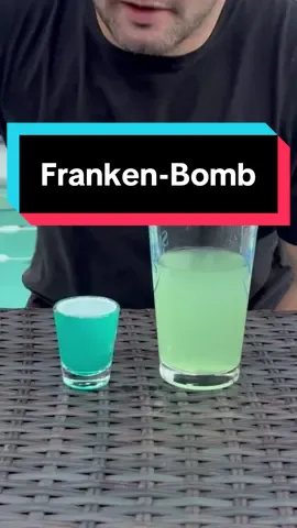 Franken-Bomb! Cheers Bro! #shots #drinktok #halloween #frankenstein #fyp 
