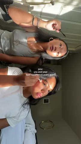 everyone swears we look like twins but I don’t see it really 🤪#sisters 