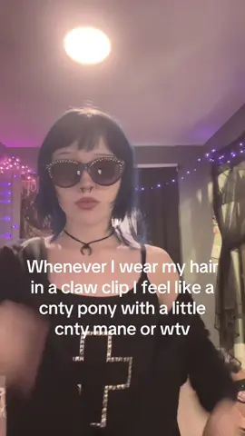 Pony hair#clawclip#fyp #bluehair#alternativegirl 