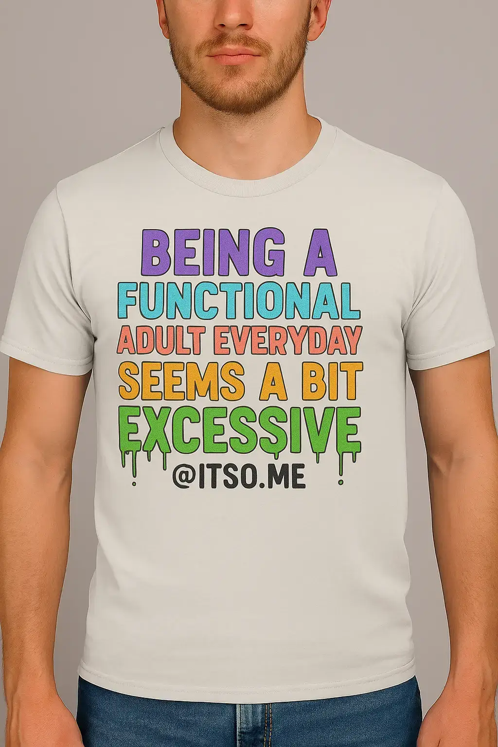Let’s be honest — being a “functional adult” every single day? Yeah, that’s asking a lot! 😅 This bold graffiti-style tee says what we’re all thinking — adulting is overrated, and taking a break from being responsible is completely valid. Perfect for casual Fridays, lazy Sundays, or those “don’t talk to me till coffee” mornings. 💬 For the ones who show up… most days. 🔥 http://ItSo.Me #FunctionalAdult, #AdultingIsHard, #ItSoDotMe, #FunnyTshirt, , , , , , , , , , , , , , , , , , , , , , , , , , 