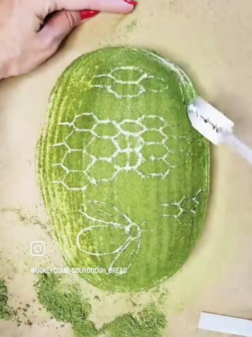 SCORING SOURDOUGH BREAD  #scoringdes#sourdoughbread  #healthy #honeycomb 