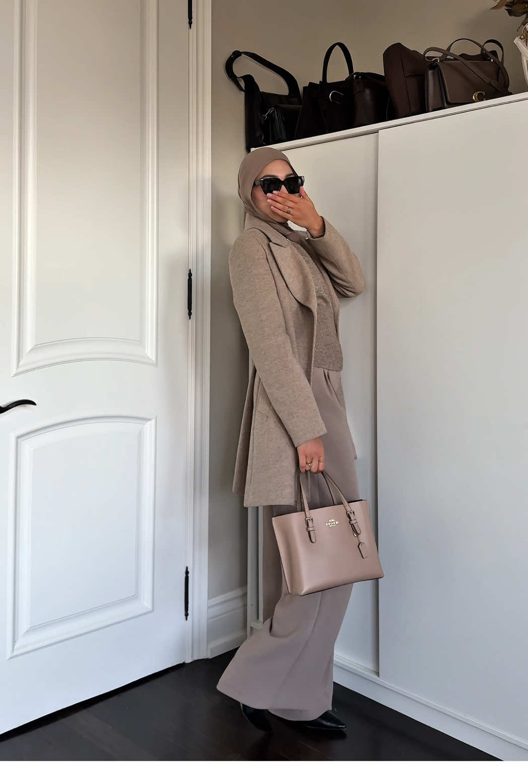 Monochrome look! @Aritzia  #outfitinspo #modestfashion #OOTD #fallfashion #HijabFashion 