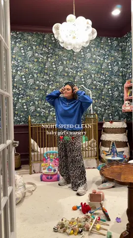 I clean the every night, and we make a huge mess every day 🤝 #cleanwithme #CleanTok #reality #nightreset #nightroutine @Rifle Paper Co. wallpaper!! @Hatch Baby For Sleep @Anthropologie @Jellycat 