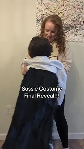The Sussie costume is DONE!!  If you want to see it in more detail I was going to try and get my son to stand still in it a little longer but honestly he was so excited I was lucky I got him to cooperate at all for this! 😂😂😂 #halloweendiy #halloweencostume #happyhalloween #homemadecostume #kpopdemonhunters 