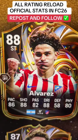 RATING RELOAD TEAM 1 IN FC26 #fc26 #eafc26 #ultimateteam #fifa #simplyjamesfut 
