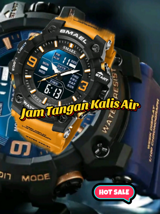 Jam Tangan Kalis Air, Untuk Lelaki, Fesyen dan Trendi, Gaya Korea, Sesuai untuk Sukan, Reka Bentuk Pelbagai Fungsi Sejuk, Berkilau, Jam Tangan Elektronik #jamtangan #fypシ゚ #topsale 