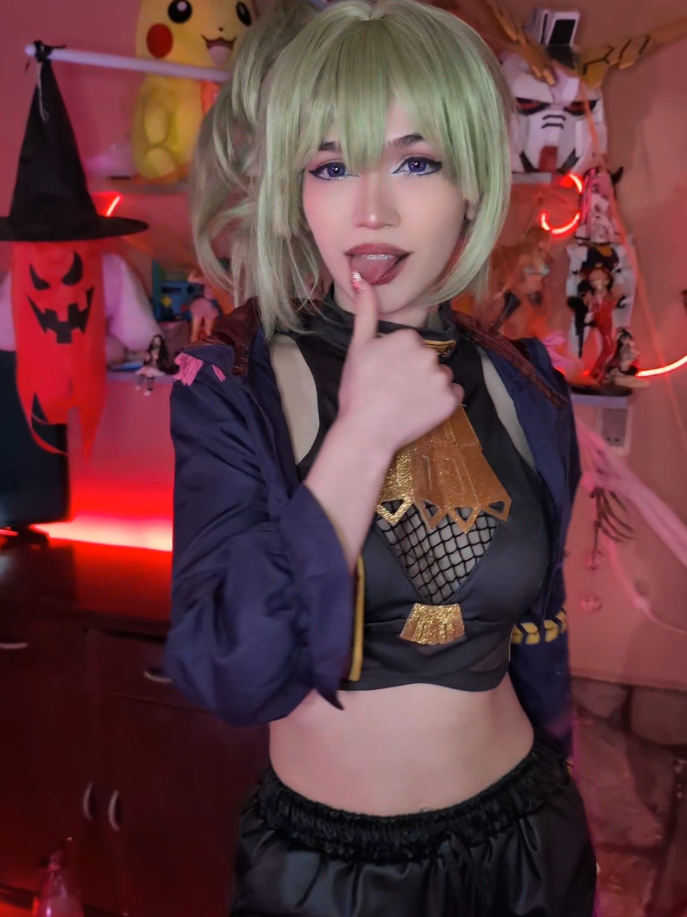 jajaj, me dio vergüenza~ #genshin #cosplay #paraguay #tongue #fyp 