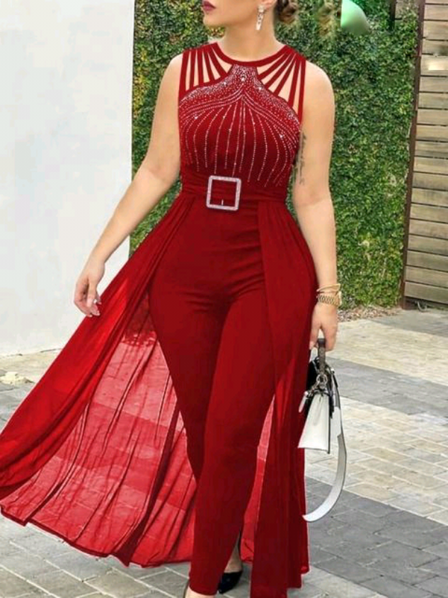 Macacão Feminino De Sexy Strass Sheer Malha Senhoras Elegante Sólido por R$99,80 - R$137,70. Compre na Shopee #Moda #Shopee 