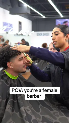 POV: girl barbers #fyp #viral #barber #barberschool #relatable 