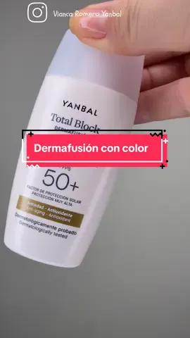 Nuevo total block Dermafusión con color SPF 50 + ✨ lo mejor de tratamiento facial y protección solar ✨☀️🥵 #dermafusion #fotoprotector #ypfッ @Yanbal 