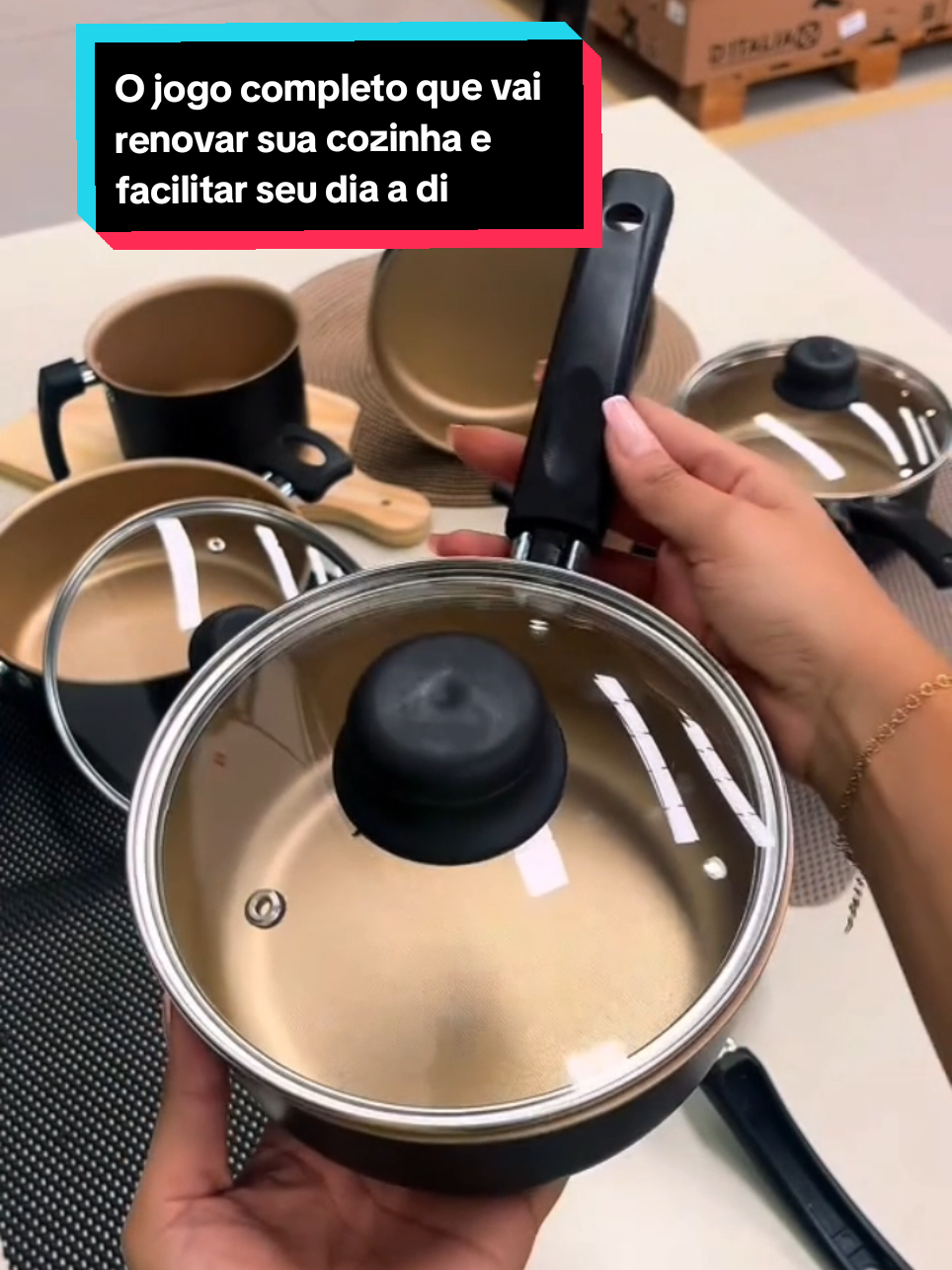 Jogo de Panelas Teflon Munique 11 Pçs com Panela de Pressão fechamento externo de 2.5L#jogodepanela #conjuntodepanelas 
