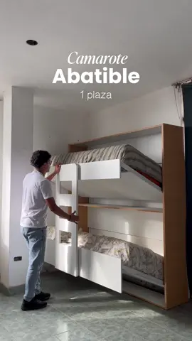 🔥 ¡Novedad lista para entrega inmediata! 🔥 Te presentamos nuestro Camarote Abatible doble de 1 plaza, el mueble ideal para aprovechar cada centímetro sin renunciar al estilo. 😍 🛏️ Dos camas abatibles independientes. 💪 Estructura firme y segura. 🎨 Diseño moderno, adaptable a cualquier ambiente. ⚡ ¡Entrega inmediata, sin esperas! Perfecto para departamentos, habitaciones pequeñas o espacios donde la funcionalidad y el diseño se unen. Fabricado con precisión en nuestra planta y listo para transformar tu hogar. 🏡✨ 📲 Escríbenos al 981 187 649 🌐 Descubre más en mueblesemiso.com