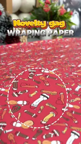 POV: You bring this wrapping paper to Secret Santa and become everyone’s favourite immediately 🎄😆 #santafunny #gift #wrappingideas #festivedecor #chistmaspaper 