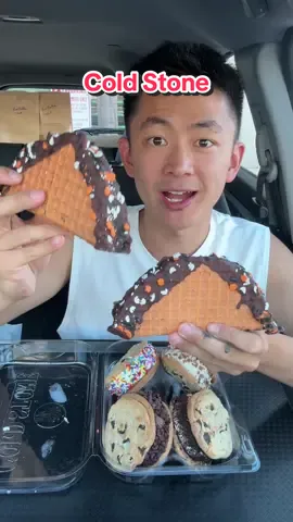 Trying @Cold Stone Creamery Taco Ice Cream 🍨 #food #mukbang #dessert #fyp #eating 