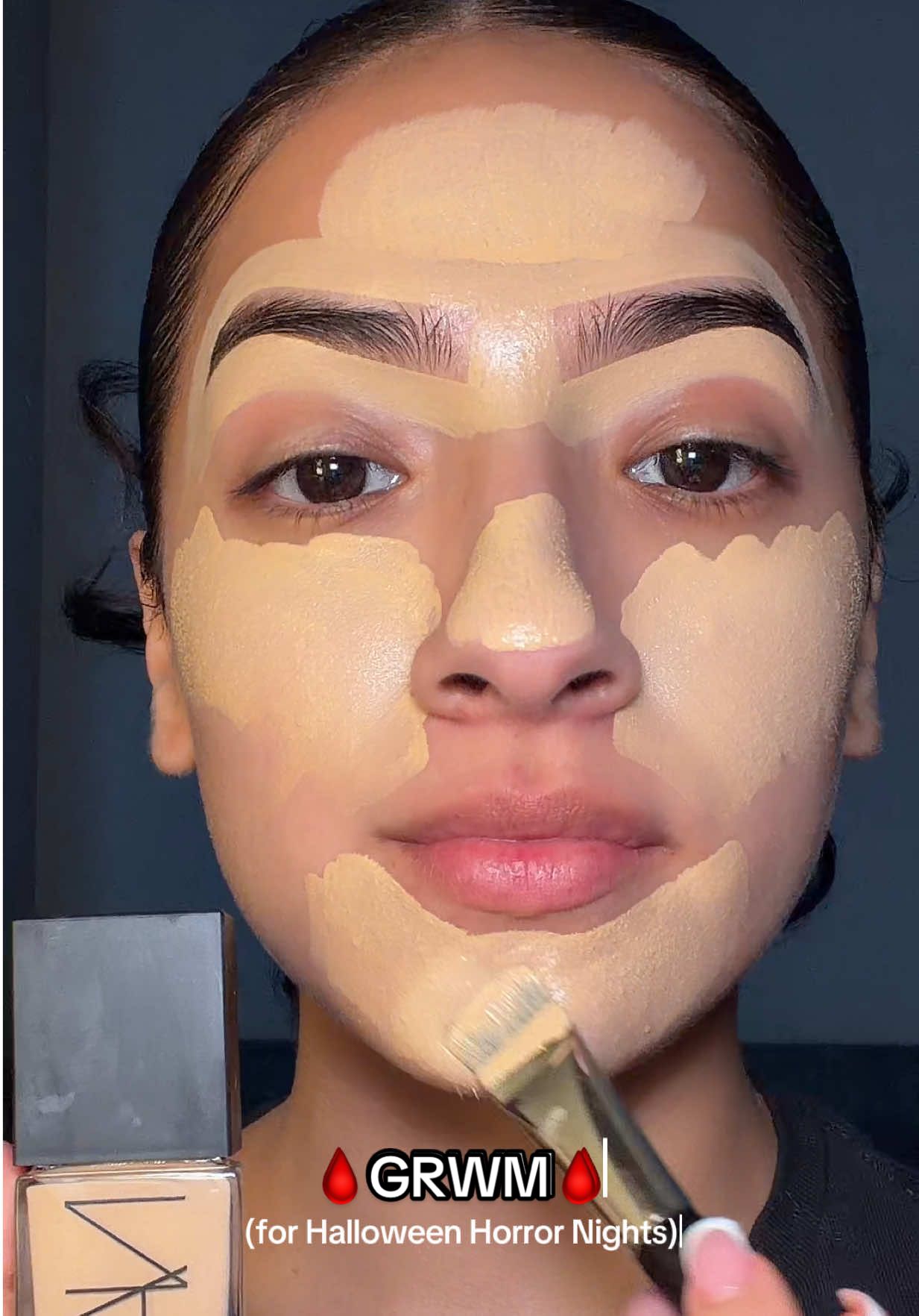 🩸GRWM🩸(for Halloween Horror Nights) thank you so much @Half Magic by Donni Davy for invited me! It was so much fun🔪🎃🩸 Products are in my Amazon Storefront, link is in my bio⭐️ @NARS Cosmetics luminous foundation  @SACHEU Beauty US peel of lip stain @LYS Beauty bronzing stick @SHEGLAM nose contour stick  @essence.cosmetics color corrector @e.l.f. Cosmetics hydrating camo concealer  SHEGLAM liquid blush SHEGLAM setting powder @Benefit Cosmetics hoola bronzer HALFMAGIC blush  @Beauty Creations Cosmetics pressed powder @Morphe Cosmetics eyeshadow palette  HALFMAGIC glitter eyeshadow  HALFMAGIC lip mouse SHEGLAM highlighter  MORPHE lip liner ESSENCE lip oil  @moiracosmetics setting spray #makeup #makeuptutorial #grwm #grwmroutine #grwmmakeup 