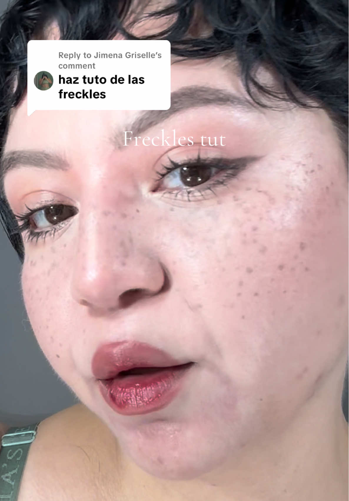 Replying to @Jimena Griselle  El kit de freckles es de @Pudaier Cosmetics PH  #frecklestutorial #fakefreckles #makeuptutorial #roundface #freckles 