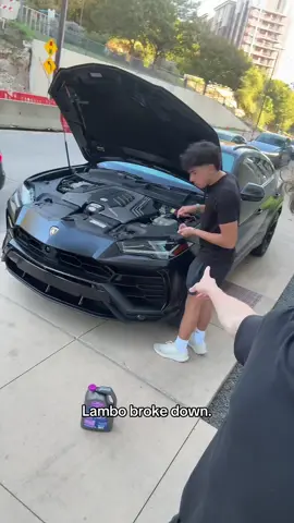 Lambo broke down lol 