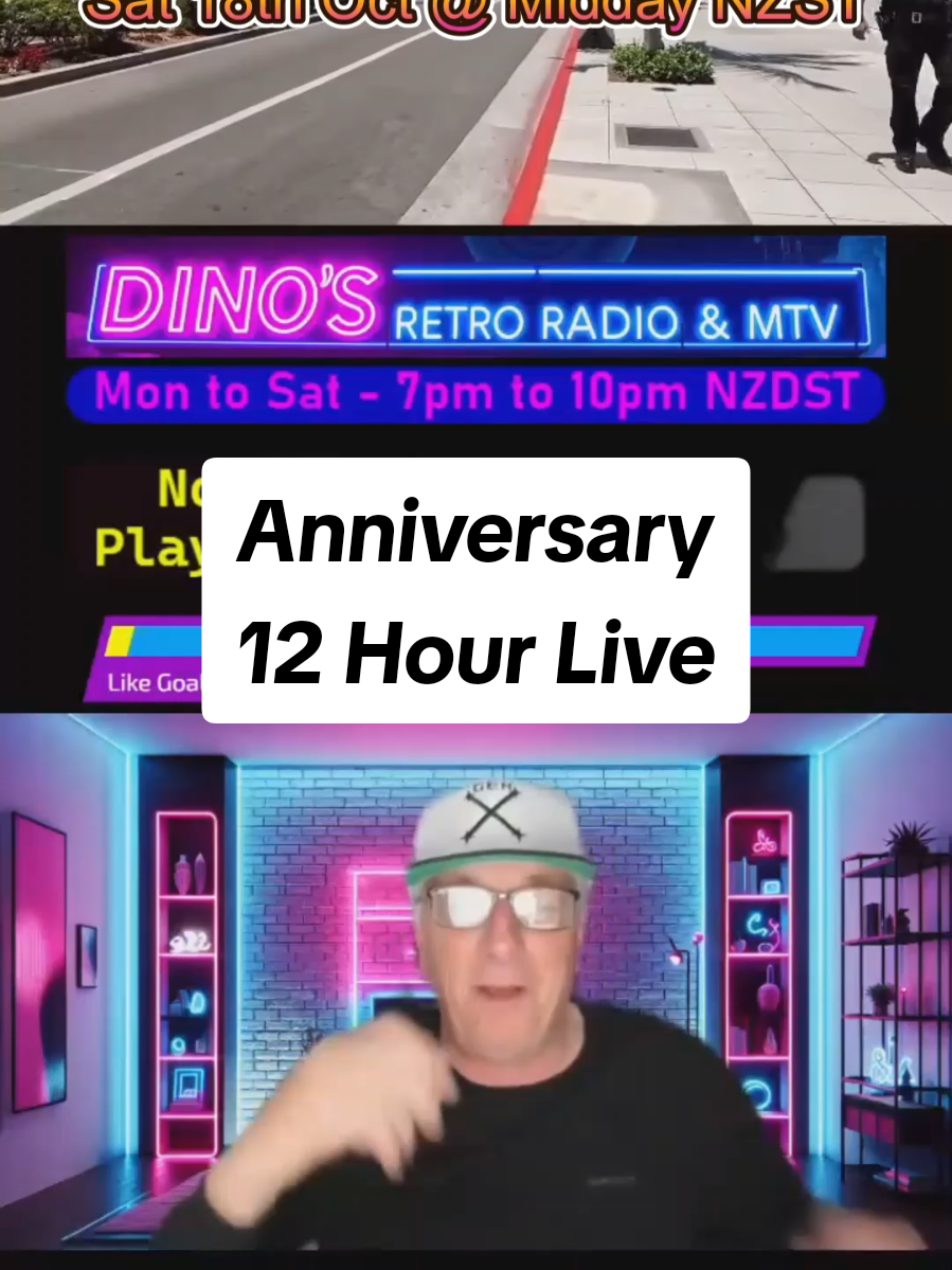Help me to celebrate 1 year on TikTok Live with a 12 hour stream. Pre-Register to go into a wheel spin for A Dream Team Tshirt. Saturday 18th October from Midday to Midnight NZDST. #tiktoklive #anniversary #12hourshift #retromusic #musicvideo 