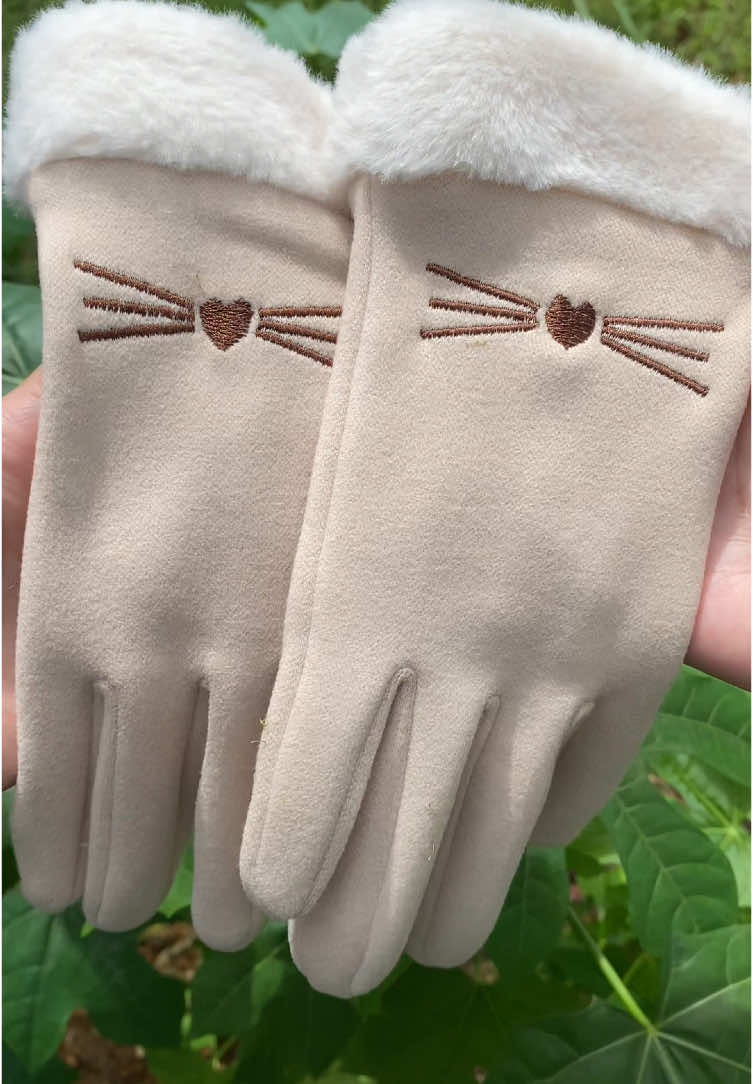 Găng tay râu mèo lót nhung ấm áp cho mùa đông này #gangtaymuadong #gangtaylaixe 
