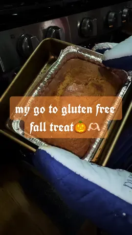the most perfect treat for the most perfect season🎃 #fallseason  #baking #glutenfree #pumpkinseason #celiacdisease  • • • • Recipe: Pre heat Oven to 350 degrees  @MissJonesBakes Gluten Free Pumpkin Bread  1 Mix 3 large eggs  1/2 cup milk 4 tablespoon of @Country Crock gluten free avocado butter  4 tablespoon @@Algae Cooking Clubalgae cooking oil  Mix together  Pour into a bread pan Bake for 45 minutes  Homemade Cream Cheese frosting In a chilled bowl put  1 whole carton @L@Land O’Lakeseavy Whipping Cream  1 Tbsp @D@DominoSugar Pinch Extra Fine Pink Himalayan Salt 8 oz @Ph@Philly Cream Cheeseut into one ounce cubes (we use Organic Valley) Mix in a mixer on medium speed for 3-5 minutes  Once bread is done take it out and put the frosting on top and enjoy 🫶🏻 