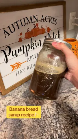 You’re going to love this banana bread coffee syrup recipe!! 10/10  #coffeesyrup #coffeetiktok #bananabreadlatte #bananabreadsyrup 