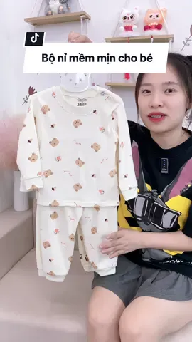 Bộ nỉ giữ ấm chất nỉ cotton mềm mịn cho bé #bonichobe #bothudongchobe #bodaitaychobe #quanaotreem #xuhuongtiktok 