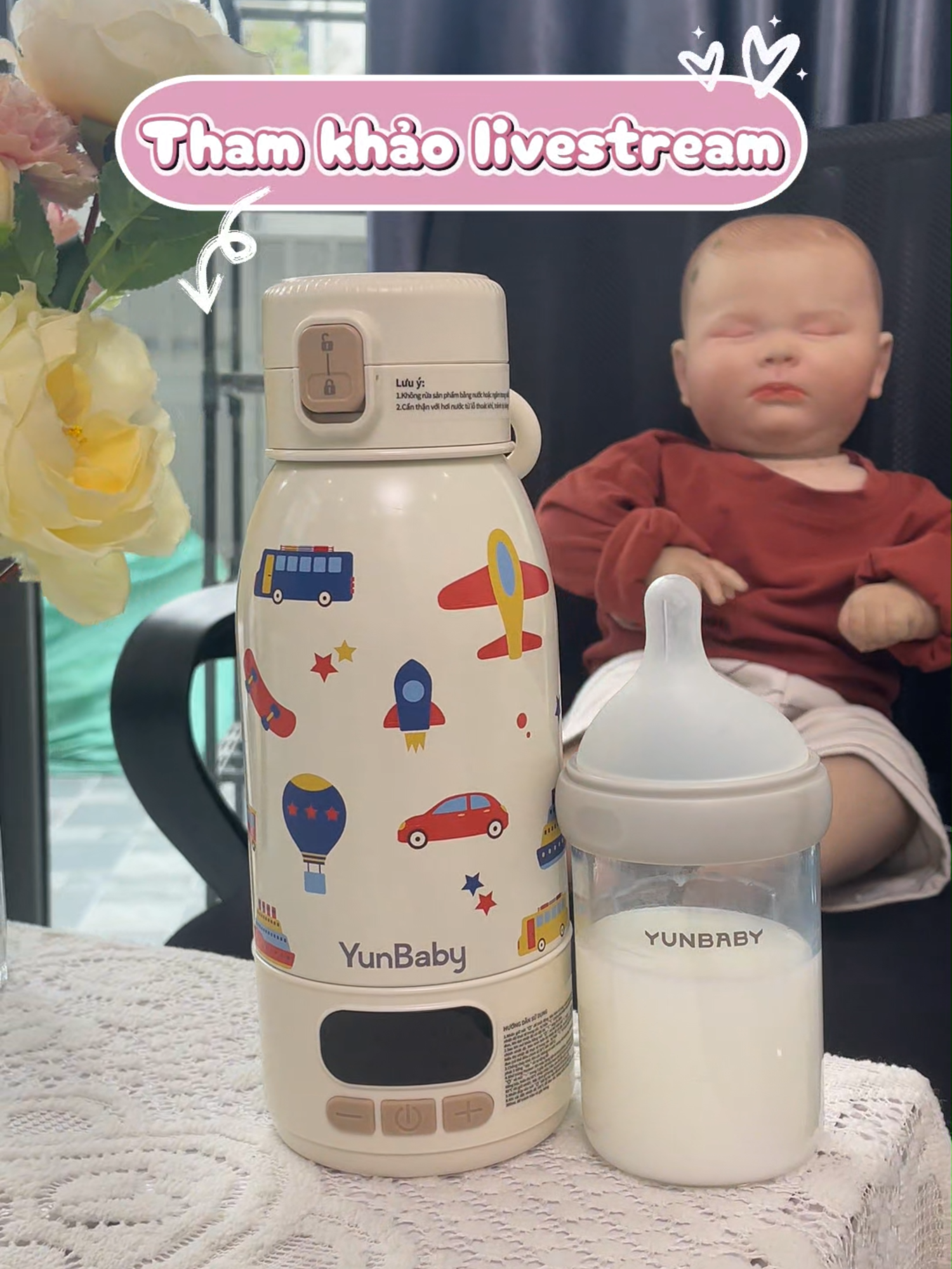 Pha sữa siêu nhanh với một em bình đun hâm di động nhỏ như chai nước #yunbaby #yunbabyhanoi #yunbabykids #f18y #f18yyunbaby #binhhamsua #binhdunsoi #binhgiunhiet #binhdunsoididong