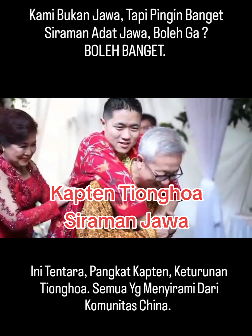 Darahku Merah Putih. Calon Manten Chines, Tentara Perwira, Tugas di Papua, Siraman Adat Jawa.  #calonmanten  #satusatunya  #tradisionalwedding  #tionghoa 