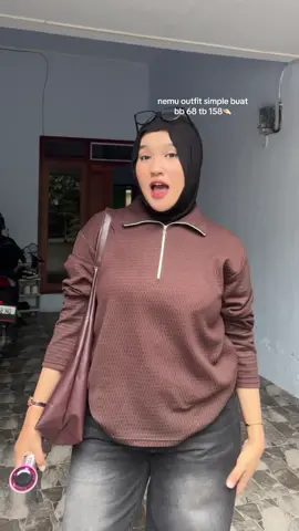 celananya aku pake xxl baju L#ootdfashion #ootdhijabstyle #baggyjeans #atasanbigsize #fyp 