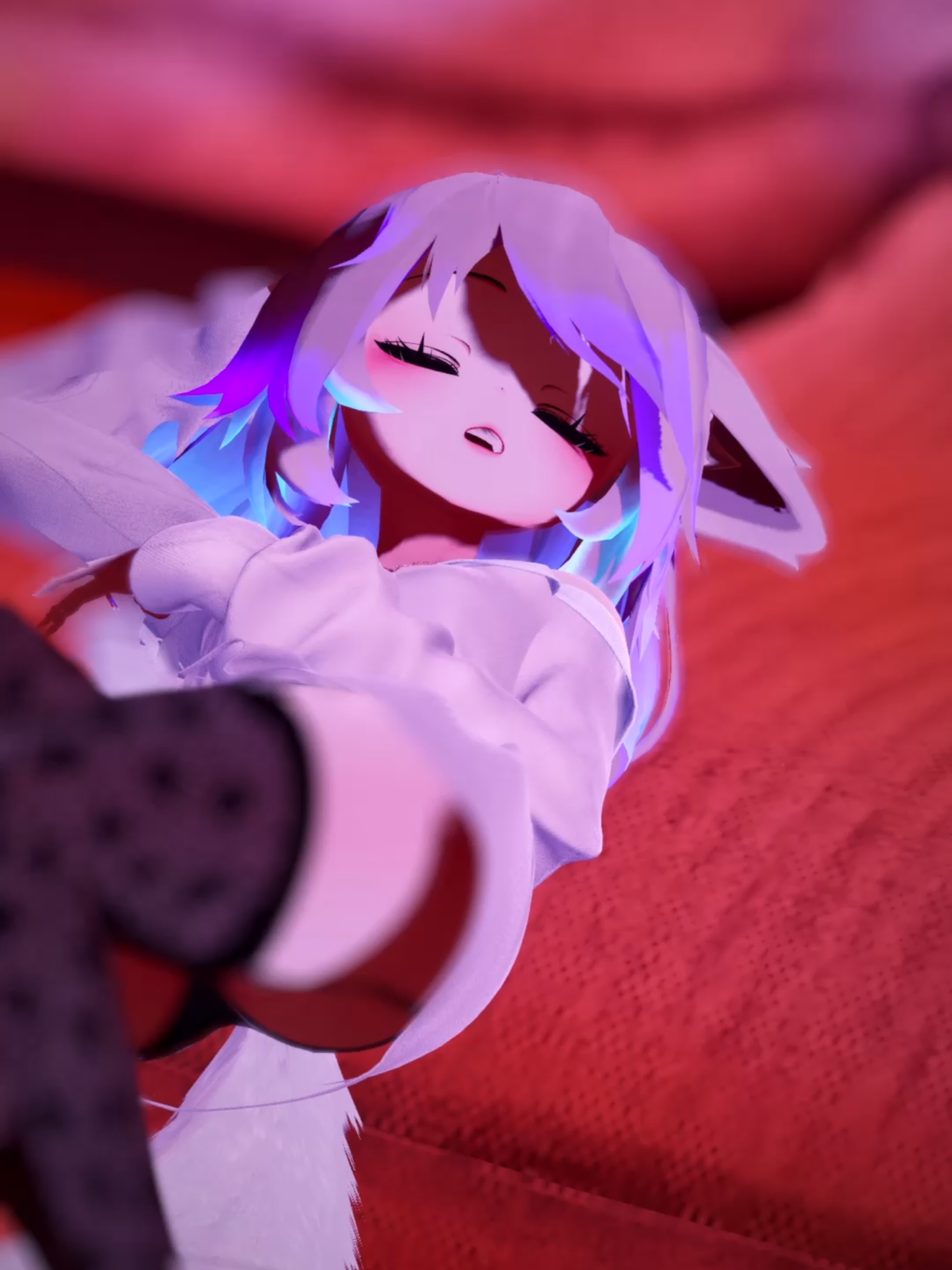 Fox wagging? nah I bounce! (que no, no es si te ries pierdes!) #fyp #vtuber#vr #vrchat #vrc