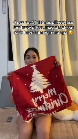 Ang gaganda ng mga designs na available ☺️ #4pcssetchristmaspillowcase #christmaspillowcase #christmasthrowpillowcase #pillowcaseforthrowpillow #forchristmas 