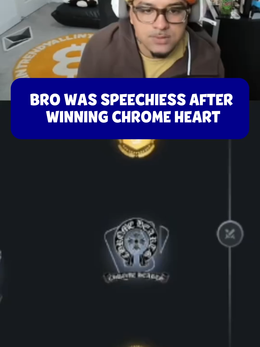 BRO WAS SPEECHIESS AFTER WINNING CHROME HEART